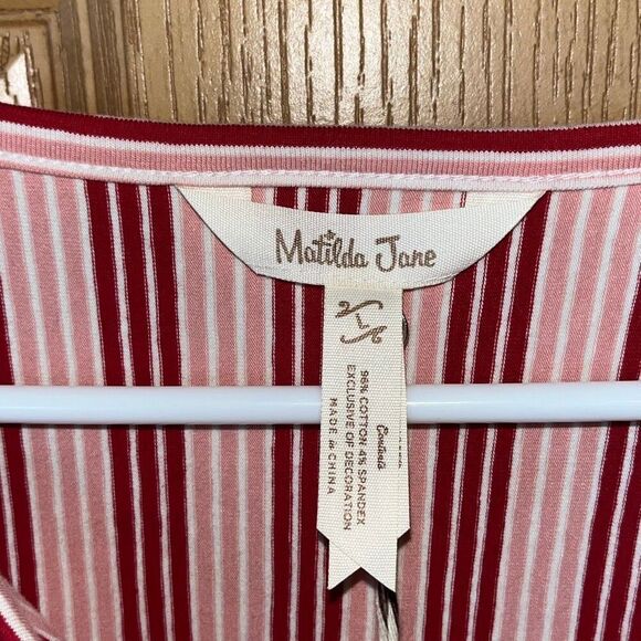 NWT Matilda Jane Heart to Heart Striped Midi Dress Large - Picture 4 of 7
